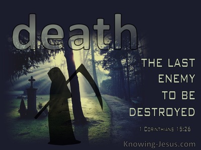 1 Corinthians 15:26 Death – The Last Enemy To Be Destroyed (navy) 